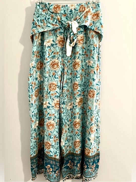Simplee Apparel Pants - Simplee Wide-leg High-waist Tie Front Pants Size Large